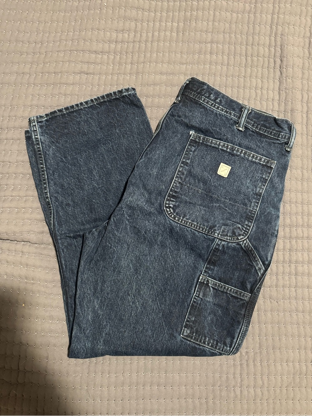 American Eagle Outfitters Dark Blue Relaxed Carpenter Jeans